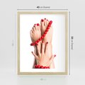 Plakat w ramie 40x50 - Manicure spa: piękno i relaks - manicure, spa - rama drewno