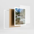 Plakat w ramie 40x50 - Górski strumyk w harmonii - strumyk, górski - rama biała