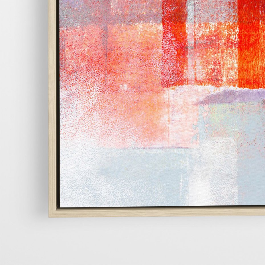 Obraz w ramie 50x70 - Burza Emocji - wyrazista abstrakcyjna sztuka, dramatyzm - rama drewno