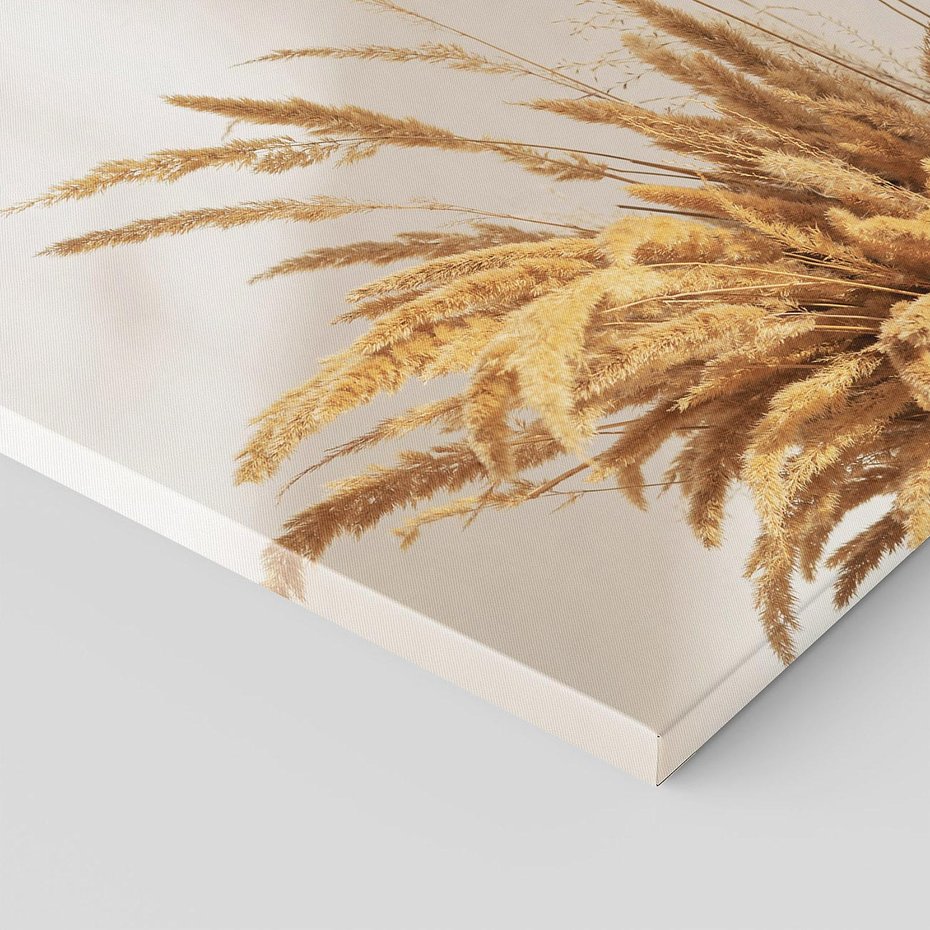 Obraz na płótnie 50x70 - mpresyjne układy traw - boho, trawy