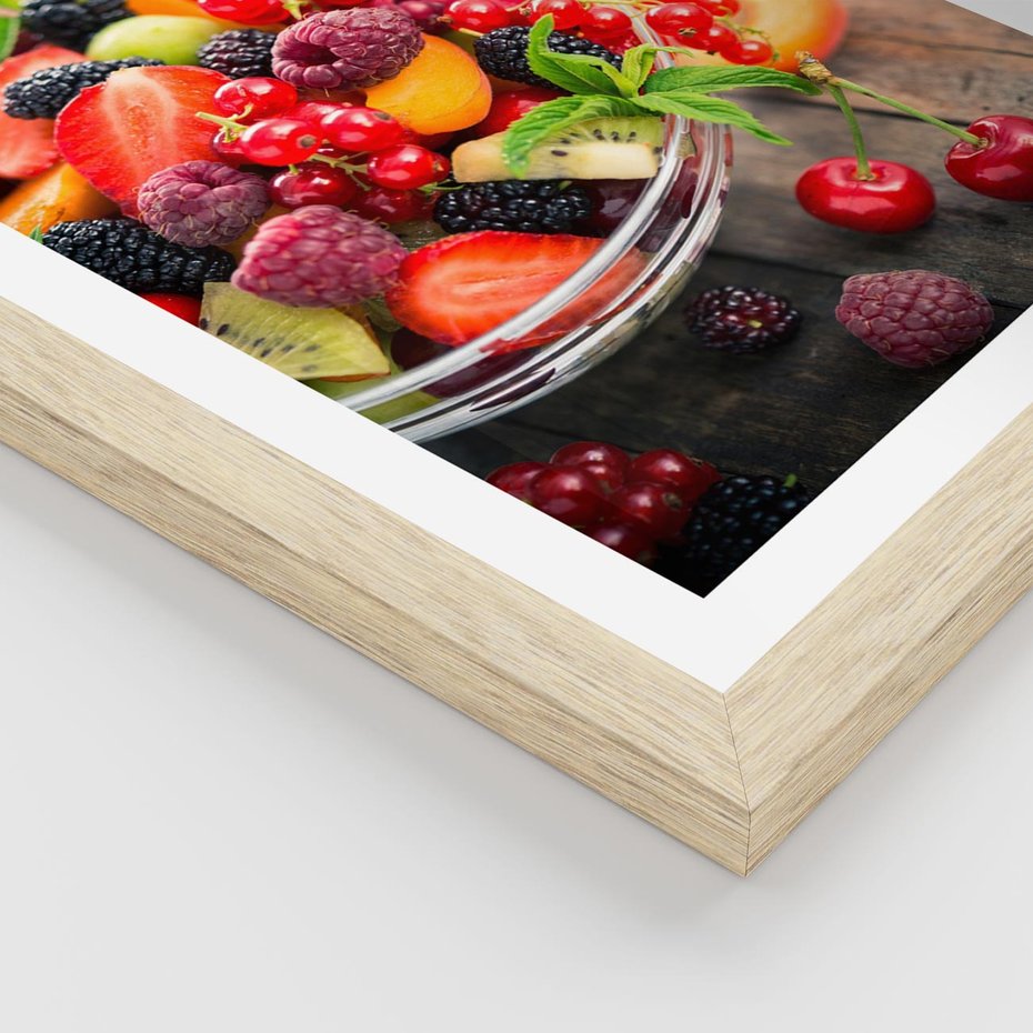 Plakat w ramie 30x40 - Smakowite Porywy - owoce, jedzenie - rama drewno