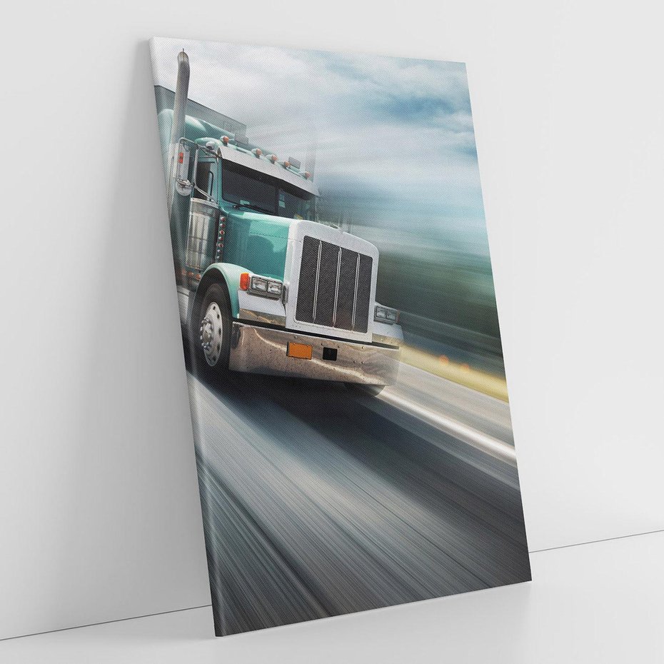 Obraz na płótnie 80x120 - Przez prerię ciężarówką - ciężarówka, USA