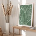 Plakat w ramie 30x40 - Zieleń Kształtująca Spokój - zielony plakat, roślinne inspiracje - rama drewno