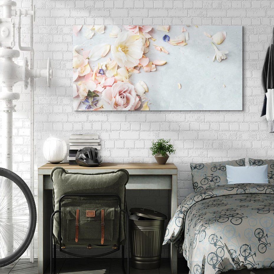 Obraz na płótnie 140x70 - Róże: kwiatowy urok - róże, kwiaty