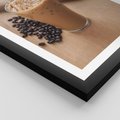 Plakat w ramie 50x70 - Kawa ice coffee: orzeźwiający napój - kawa, ice - rama czarna