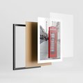 Plakat w ramie 30x40 - Londyńska budka w perspektywie - budka, Londyn - rama czarna
