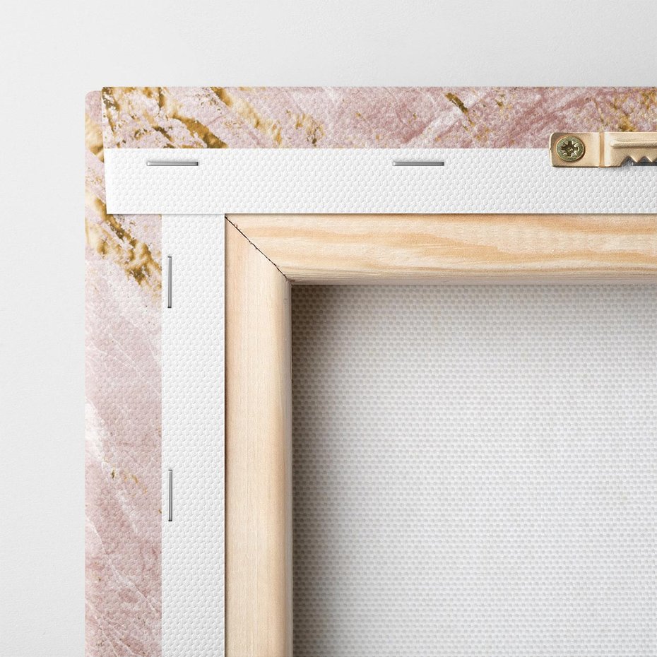 Obraz na płótnie 50x50 - Wyjątkowa Stylizacja - marmur, złoto