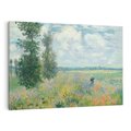 Obraz na płótnie 120x80 - Pola makowe w okolicach Argenteuil (1875), Claude Monet - Reprodukcja - reprodukcja, obraz na płótnie