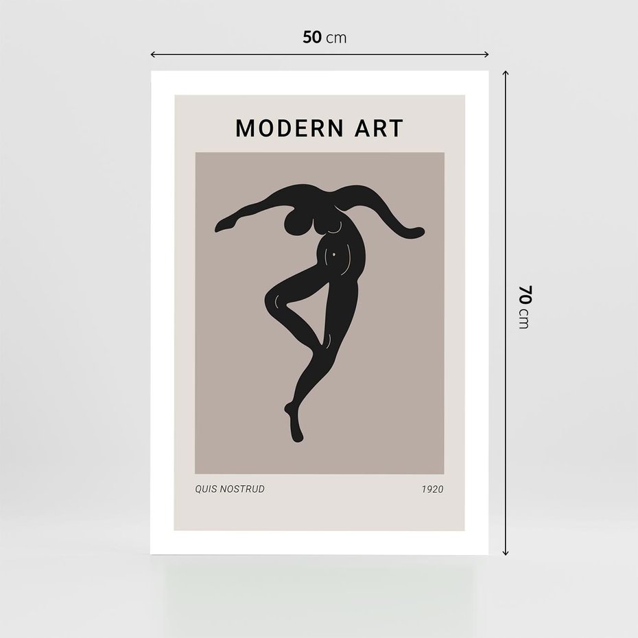 Plakat bez ramy 50x70 - Modernistyczna Wizja - plakat modern, czarna postać