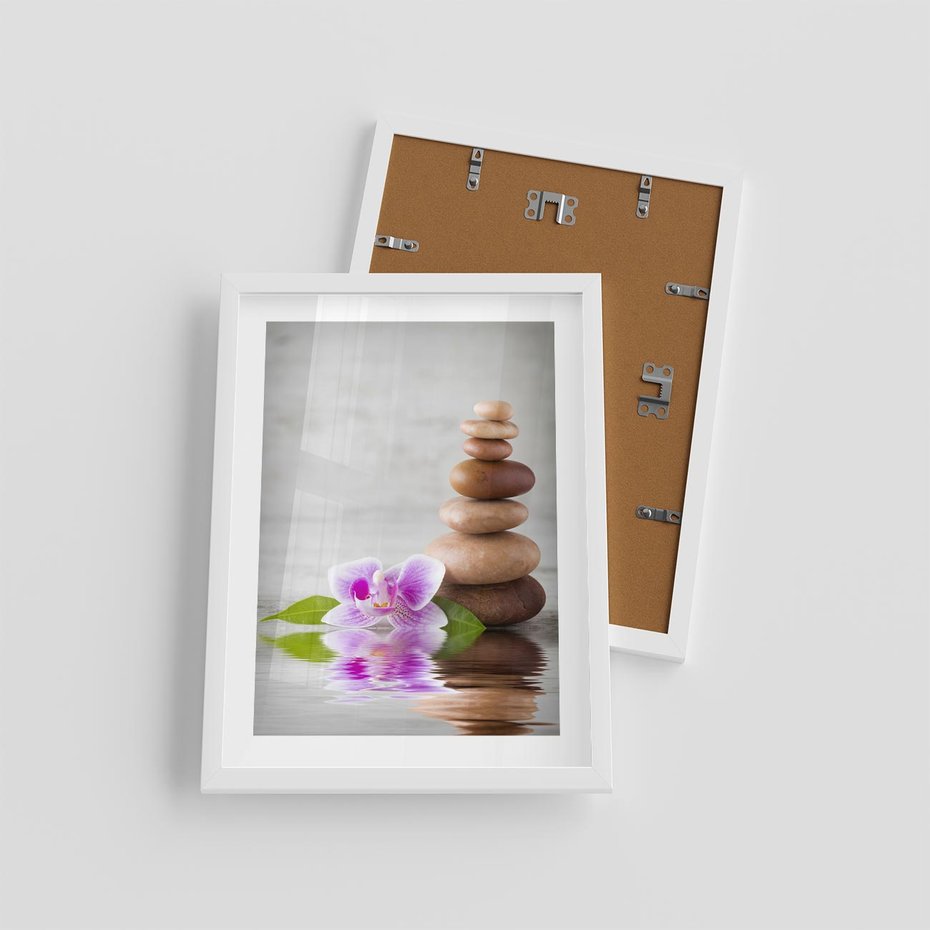 Plakat w ramie 30x40 - Spa japońskie: sztuka relaksu - spa, japońskie - rama biała