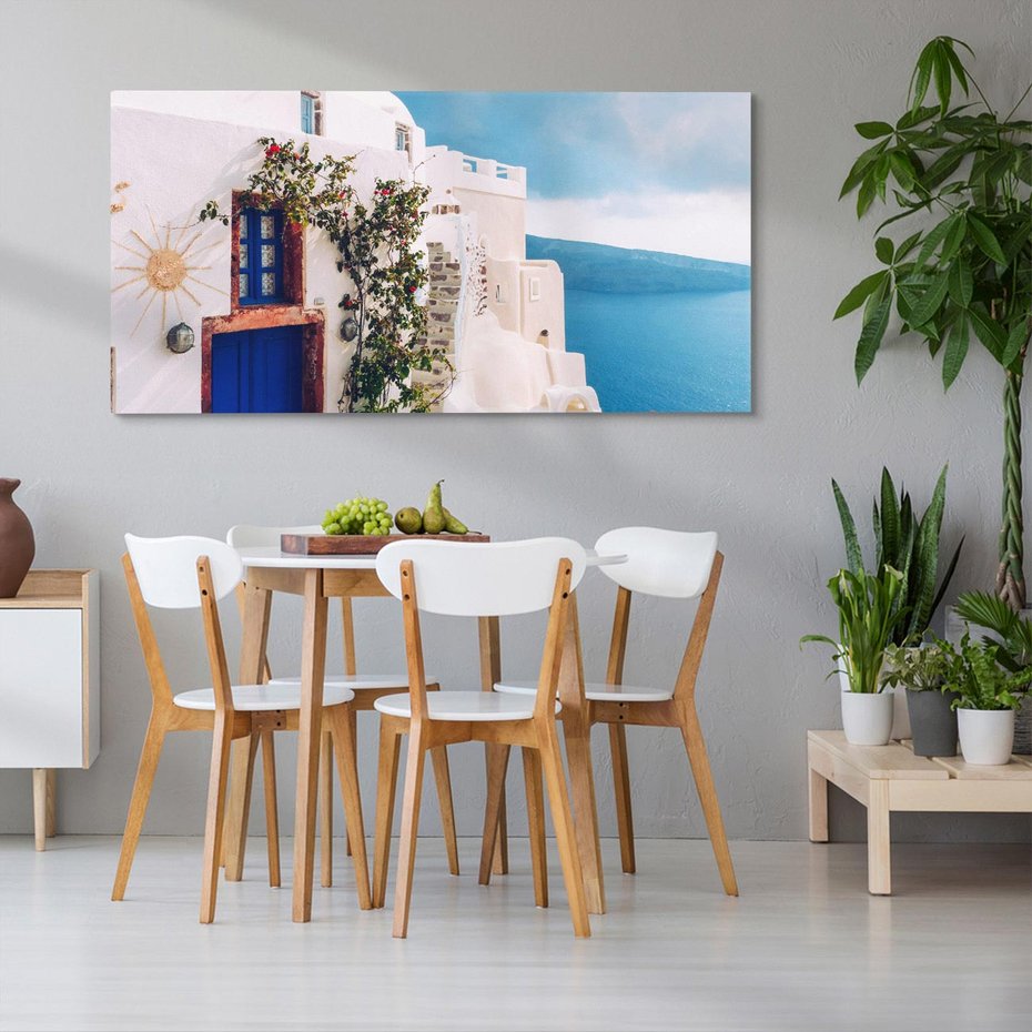 Obraz na płótnie 140x70 - Urok Greckiej Wyspy - Santorini, Grecja