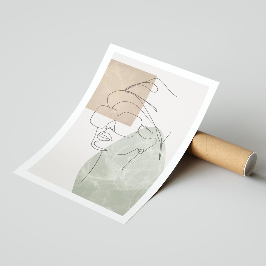 Plakat bez ramy 40x50 - Geometria i Szkic - nowoczesny obraz, grafika