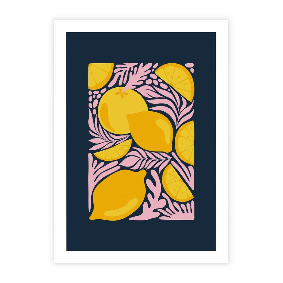 Plakat bez ramy 40x50 - Kreatywne Rytmy - granatowe tło, nowoczesna kompozycja