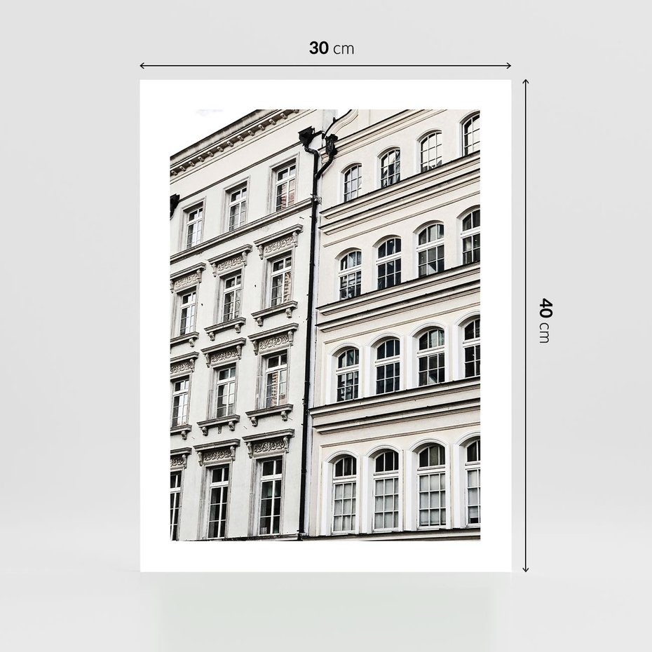 Plakat bez ramy 30x40 - Urok Starej Kamienicy - budynki, miasto