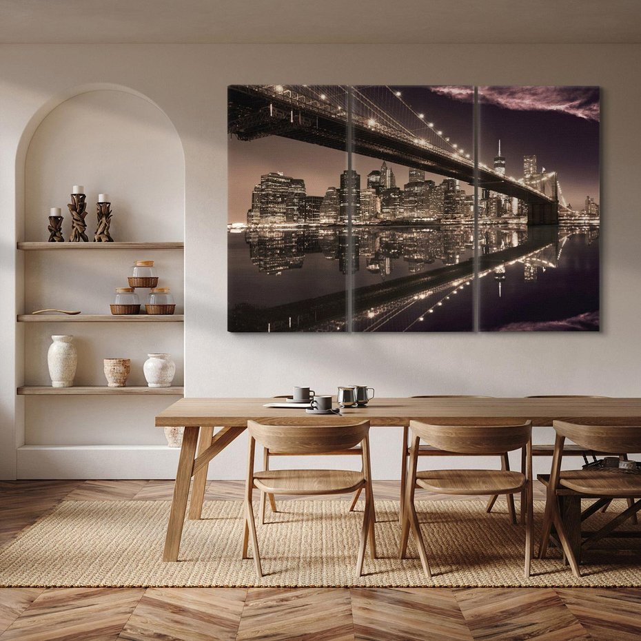 Obraz na płótnie 120x80 - ikona Nowego Jorku - most, Nowy Jork