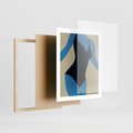 Plakat w ramie 40x50 - Zaklęta Kompozycja - abstrakcyjny plakat, nowoczesna sztuka - rama drewno