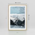 Plakat w ramie 50x70 - Magia Zimy w Górach - góry, śnieg - rama drewno