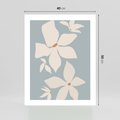 Plakat bez ramy 40x50 - Błękit Kwiatów - kwiaty, nowoczesne i minimalistyczne
