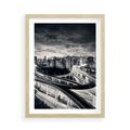 Plakat w ramie 50x70 - Miejska Symfonia - miasto, nocą - rama drewno