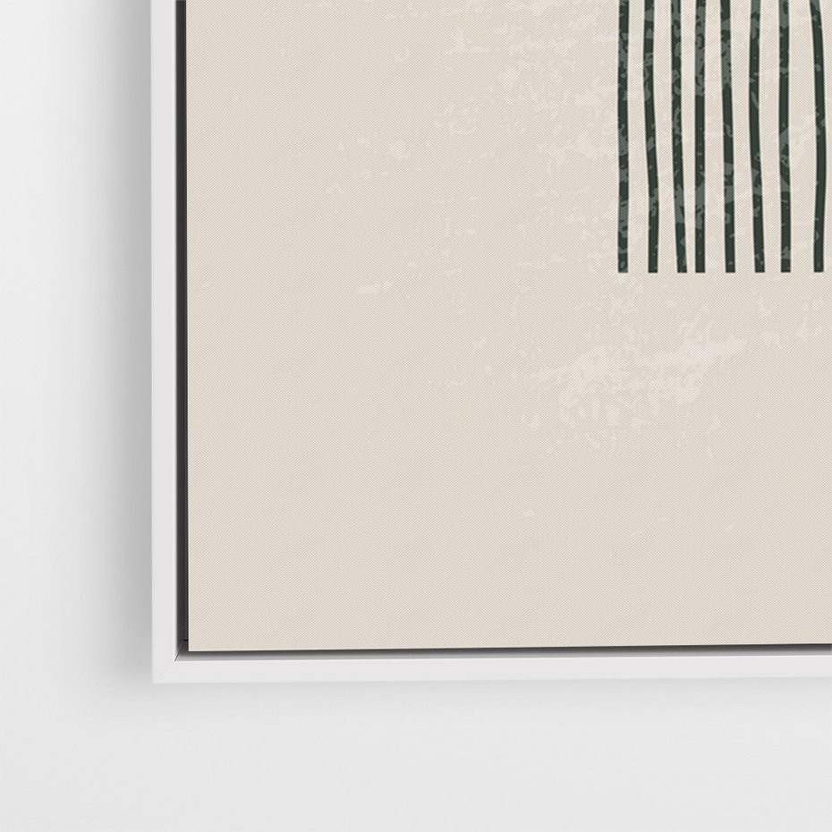 Obraz w ramie 50x70 - Przenikające Formy - nowoczesna sztuka, minimalizm - rama biała