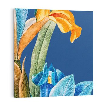 Obraz na płótnie 40x40 - Kwiatowe Impresje z Minionej Ery - wielkoformatowe kwiaty, zbliżenie