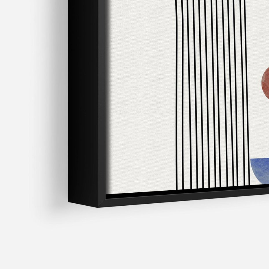 Obraz w ramie 50x70 - Symfonia Kształtów - nowoczesny plakat, styl midcentury - rama czarna