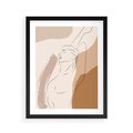 Plakat w ramie 40x50 - Sztuka Nagiej Formy - szkic nagiej kobiety, kolory beżowe - rama czarna
