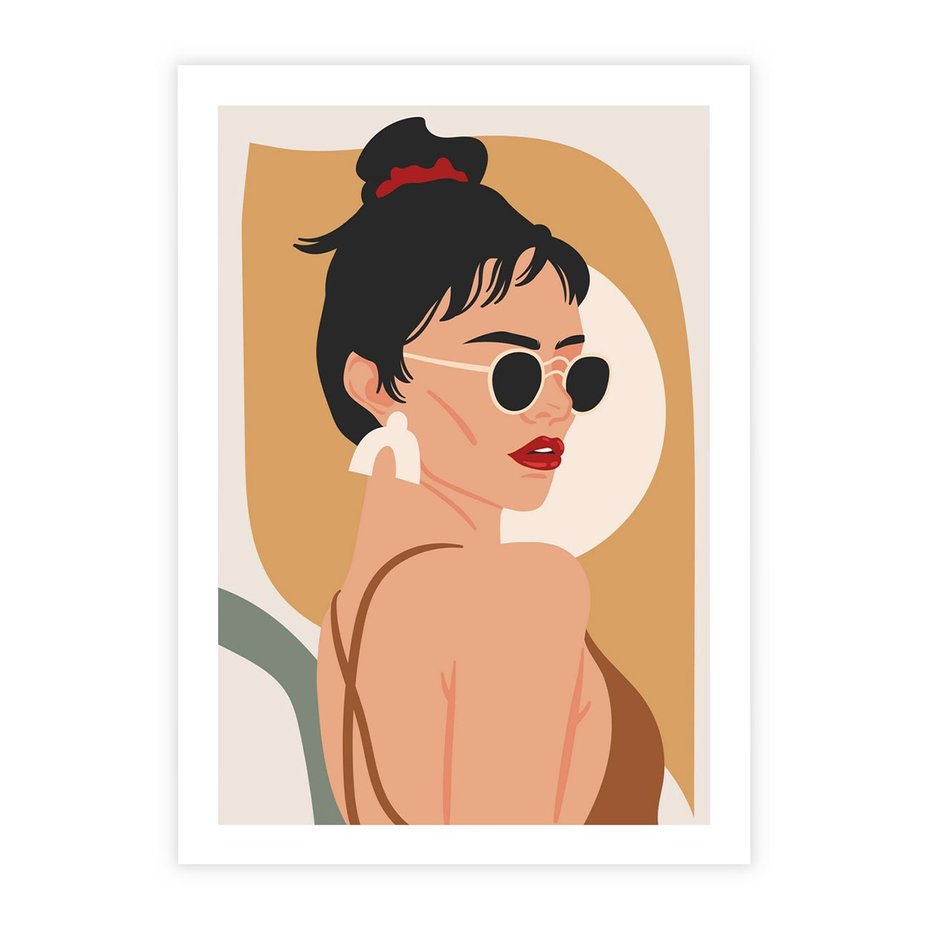 Plakat bez ramy 40x50 - Kobieca Przenikliwość - nowoczesny plakat, styl retro