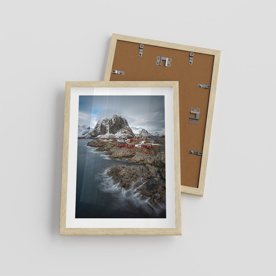 Plakat w ramie 30x40 - Skandynawia - górska odsłona - Skandynawia, góry - rama drewno