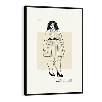 Obraz w ramie 50x70 - Ekspresja Wewnętrznych Emocji - kobieta, samoakceptacja - rama czarna