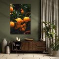 Obraz na płótnie 50x70 - Mandarynki na Drzewku - Owoce Pory Roku - mandarynki, drzewko