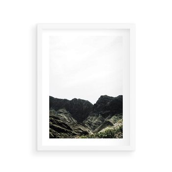 Plakat w ramie 40x50 - Górska Potęga - górski krajobraz, góry - rama biała