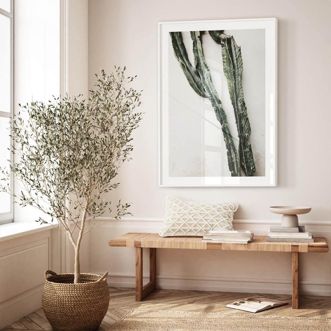 Plakat bez ramy 50x70 - Zielona Roślina z Liśćmi - zielona roślina, liście