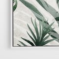 Obraz w ramie 50x70 - Tropikalne Akwarele - tropikalne liście, akwarela - rama biała