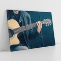 Obraz na płótnie 120x80 - Gitara - Dźwięki Retro - gitara, muzyka