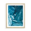 Plakat w ramie 50x70 - Wyrazista abstrakcja w akwareli - abstrakcja, akwarela - rama drewno