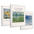 Zestaw obrazy w ramie 30x40 galeria - Impresjonizm, Monet, Renoir - rama biała