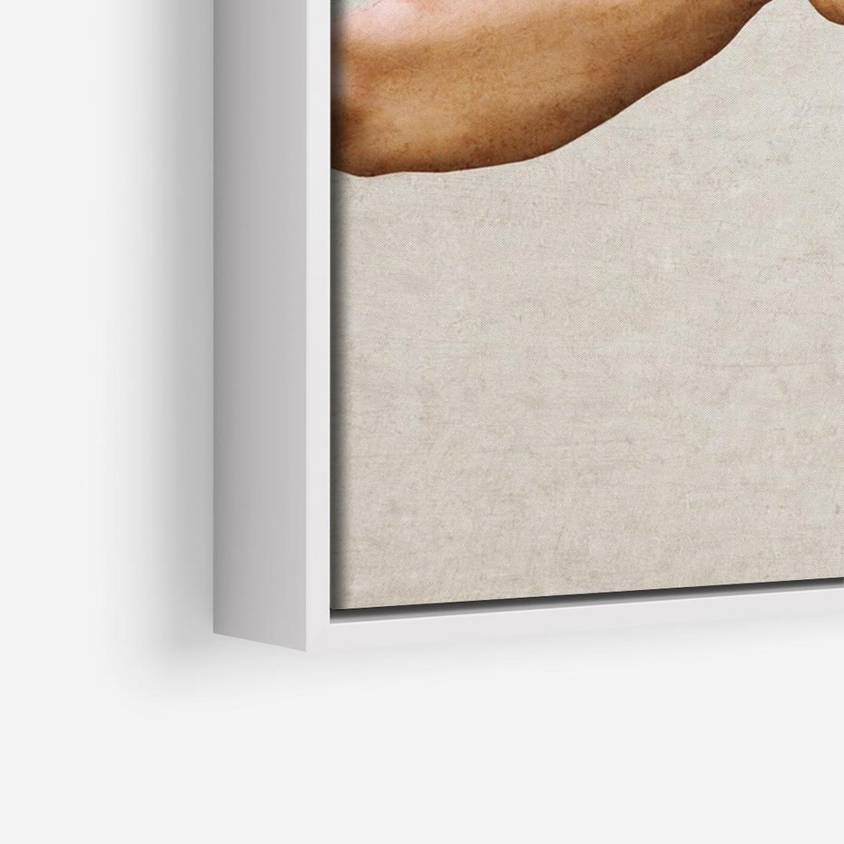 Obraz w ramie 100x70 - Antyczna Twórczość - inspiracja, Michał Anioł - rama biała