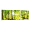 Obraz na płótnie 90x30 - Las w pełnym rozkwicie - las, drzewa