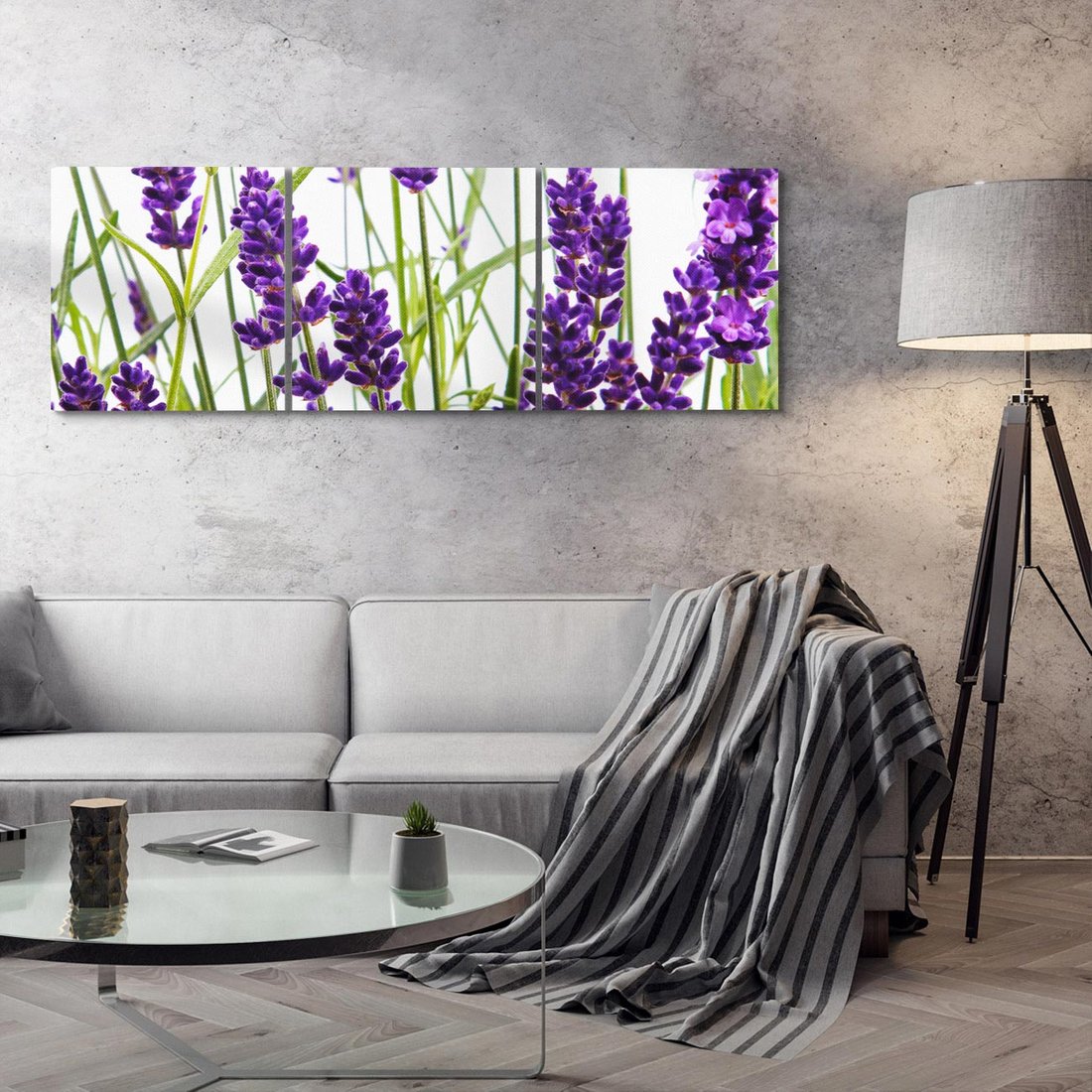 Obraz na płótnie 120x40 - Fioletowa harmonia lawendy - lawenda, fiolet