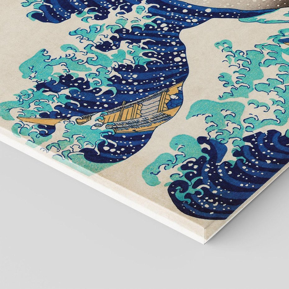 Obraz na płótnie 120x80 - "Wielka Fala u wybrzeży Kanagawy" Katsushiki Hokusai - Reprodukcja - reprodukcja, obraz na płótnie