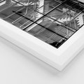 Plakat w ramie 40x50 - Schody do architektonicznej przestrzeni - schody, architektura - rama biała