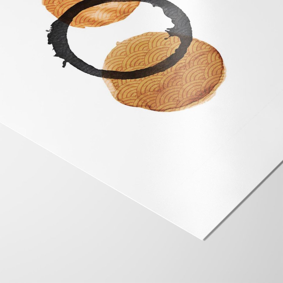 Plakat bez ramy 30x40 - Japandi Geometria: Minimalistyczna Grafika - japońska sztuka, geometria