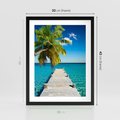Plakat w ramie 30x40 - Hawajskie Palmy - palma, morze - rama czarna