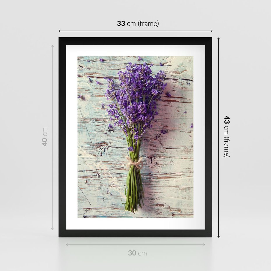 Plakat w ramie 30x40 - Kwiatowy bukiet pełen piękna - bukiet, kwiaty - rama czarna