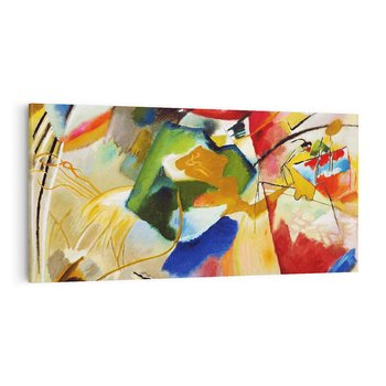 Obraz na płótnie 120x60 - "Obraz z Zielonym Centrum" (1913) Wassily Kandinsky - Reprodukcja - reprodukcja, obraz na płótnie