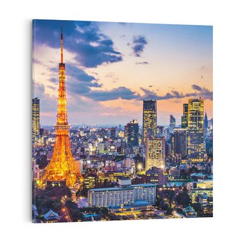 Obraz na płótnie 50x50 - Tętniące życiem Tokio - Tokio, Japonia