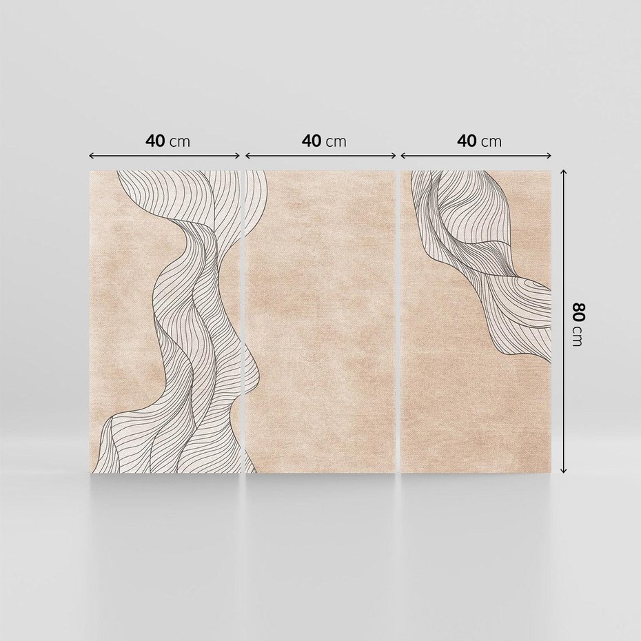 Obraz na płótnie 120x80 - Symfonia uczuć i kształtów - delikatna kompozycja, falujące linie