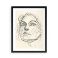 Plakat w ramie 50x70 - Konturem Uchwycone - plakat, minimalistyczny szkic - rama czarna