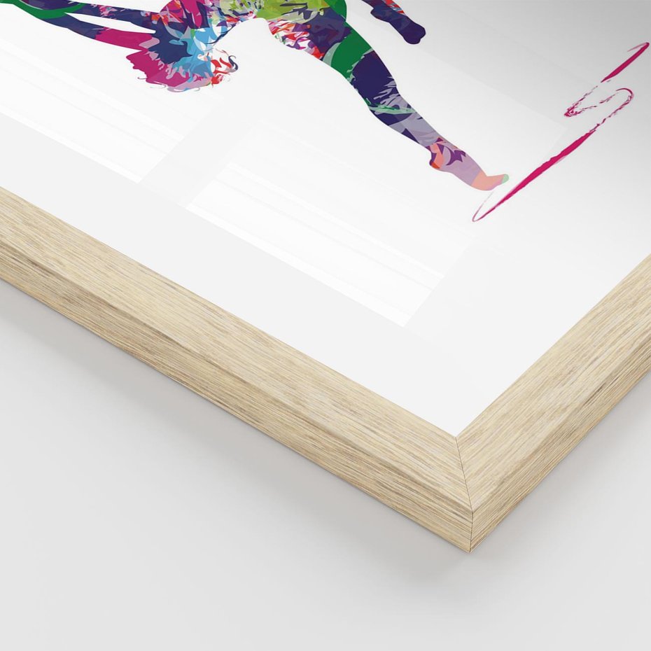 Plakat w ramie 30x40 - Taniec w akwareli - taniec, akwarela - rama drewno